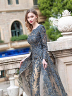 Baoleely A-line Fashion Formal Evening Dresses Asymmetrical One Shoulder Sleeveless Floor Length