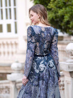 Baoleely A-line Fashion Formal Evening Dresses Long Sleeve Floor Length Prom Dresses