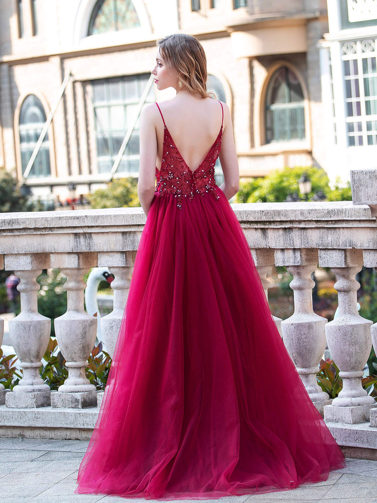 Vestidos de noche formales, lujosos, sexys, de corte A, con tirantes finos, sin mangas y abertura, hasta el suelo, para fiesta de graduación 