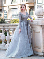 Baoleely Mermaid / Trumpet Fashion Formal Evening Dresses Long Sleeve Floor Length Prom Dresses