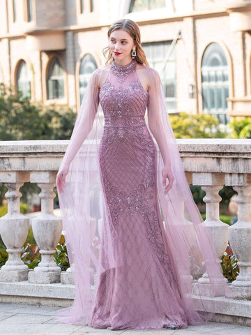 Vestidos de noche formales de lujo Baoleely, corte sirena/trompeta, sin mangas, largos hasta el suelo, para baile de graduación. 