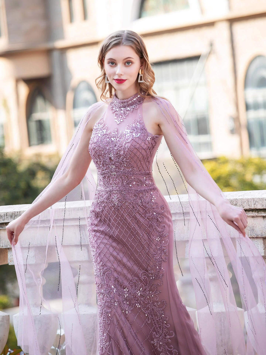 Baoleely Mermaid / Trumpet Luxurious Formal Evening Dresses Sleeveless Floor Length Prom Dresses