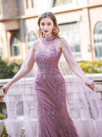 Baoleely Mermaid / Trumpet Luxurious Formal Evening Dresses Sleeveless Floor Length Prom Dresses