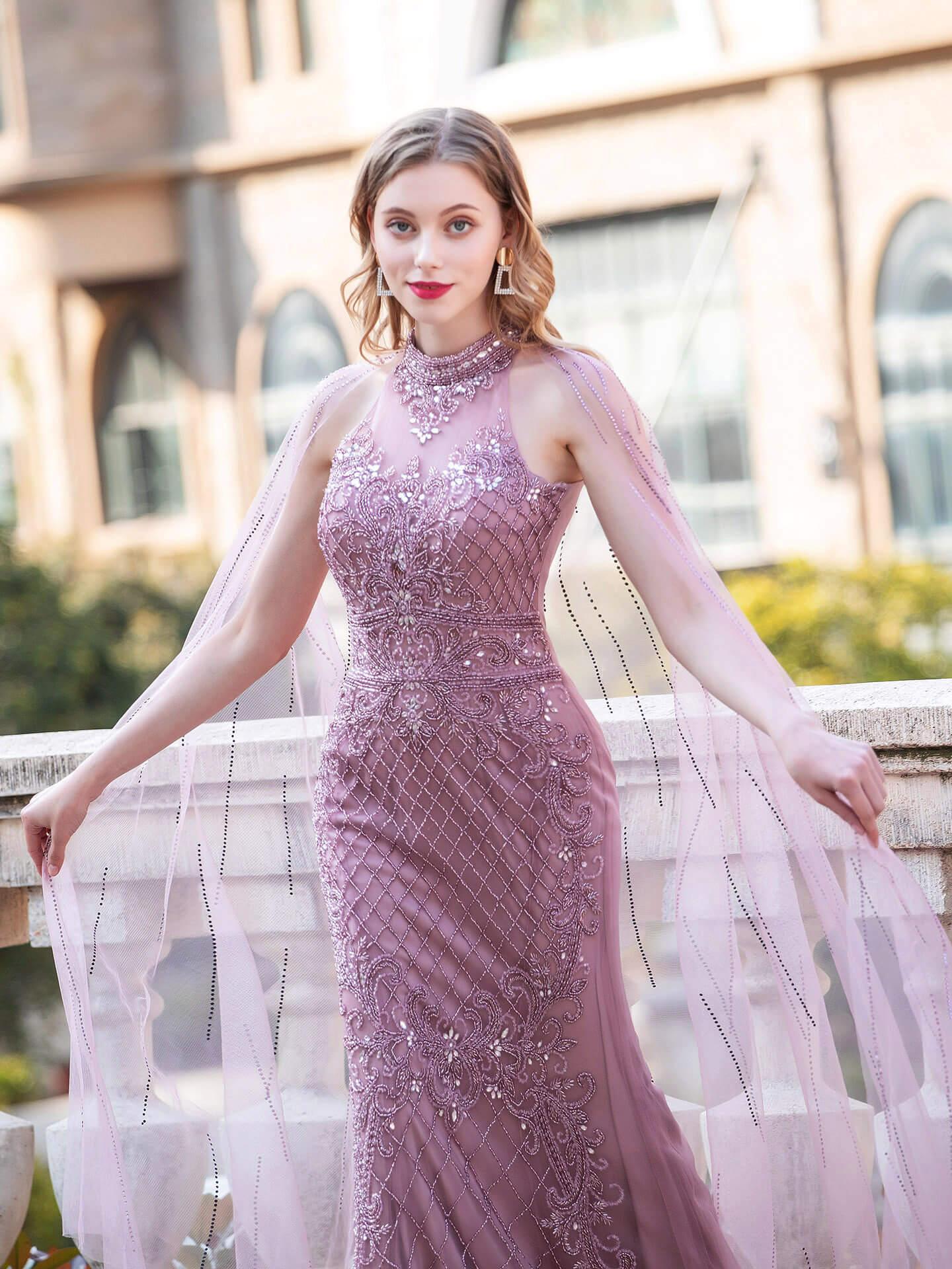 Baoleely Mermaid / Trumpet Luxurious Formal Evening Dresses Sleeveless Floor Length Prom Dresses