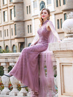 Baoleely Mermaid / Trumpet Luxurious Formal Evening Dresses Sleeveless Floor Length Prom Dresses