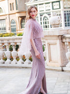 Baoleely Mermaid / Trumpet Luxurious Sexy Formal Evening Dresses Spaghetti Strap Sleeveless Floor Length Prom Dresses