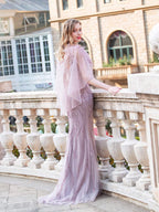 Baoleely Mermaid / Trumpet Luxurious Sexy Formal Evening Dresses Spaghetti Strap Sleeveless Floor Length Prom Dresses