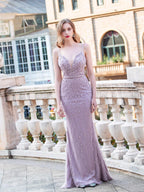 Baoleely Mermaid / Trumpet Luxurious Sexy Formal Evening Dresses Spaghetti Strap Sleeveless Floor Length Party Dresses