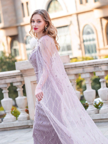 Vestidos de noche formales de lujo estilo sirena/trompeta de Baoleely, con tirantes finos, sin mangas y largos hasta el suelo. 