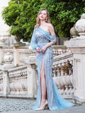 Robe de soirée fourreau Baoleely, asymétrique, sans manches, longueur au sol, fendue sur le côté 