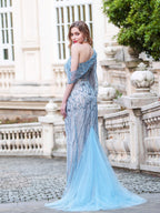 Robe de soirée fourreau Baoleely, asymétrique, sans manches, longueur au sol, fendue sur le côté 
