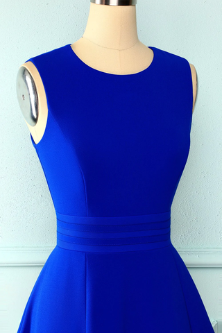 Lindo vestido corto azul real para baile de bienvenida, vestido de graduación de 8.º grado Y672