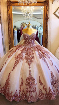 Robe de bal de princesse bustier en tulle, robe de quinceañera Y5393