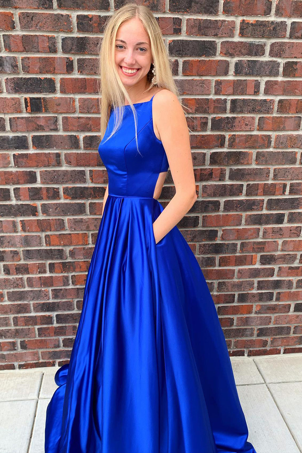 Spaghetti Straps Long Prom Dress