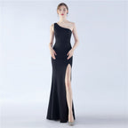 Simple Satin Evening Dress