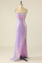 Robe de bal à paillettes avec franges