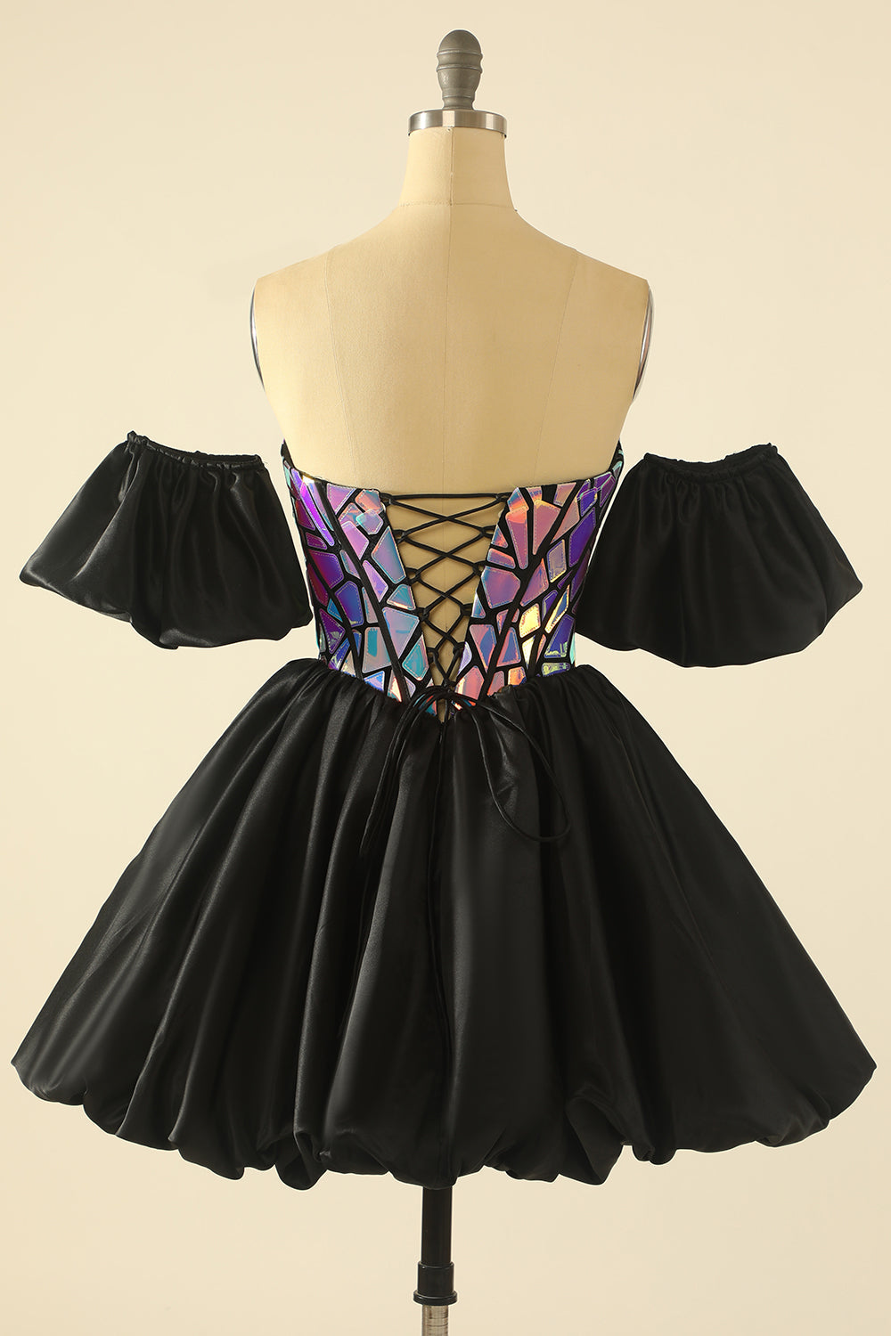Robe de bal de promo à manches amovibles