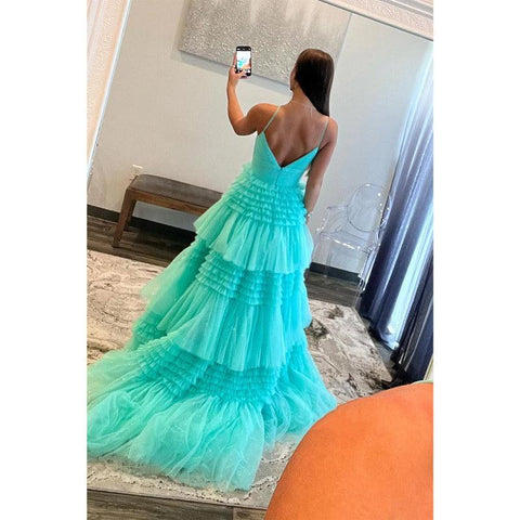 Vestido de fiesta con escote en V, tirantes finos y purpurina, vestido de noche 