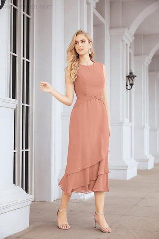 Vestido de fiesta formal de dos piezas corte A para la madre de la novia Sunderly SY28072