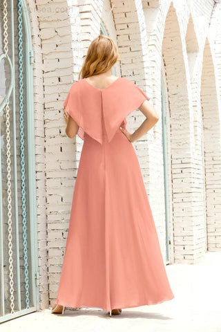 Vestido Baoleely para la madre de la novia, talla grande, escote en V, largo hasta el suelo, formal, para invitada de boda 28020