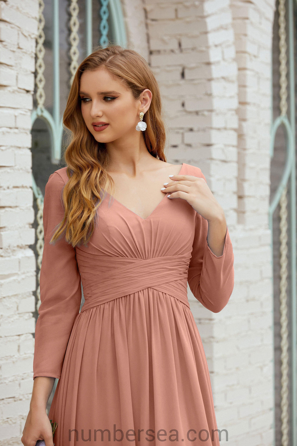 Baoleely Bridesmaid Dress Chiffon Formal Party Dress Evening Dress 28016