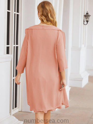 Vestidos de la madre de la novia de Sunderly, vestido de graduación, vestido plisado informal SY28065