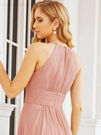 Baoleely Keyhole Bridesmaid Dresses Sleeveless Formal Evening Party Prom Gowns 28043