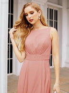 Baoleely Bridesmaid Dresses for Wedding Ruffles Long Formal Prom Gowns 28039
