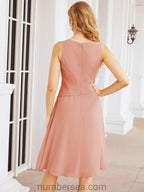Vestidos de la madre de la novia de Sunderly, vestido de graduación, vestido plisado informal SY28065