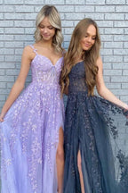 Robe de bal épaules dénudées avec appliques