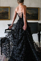 Elegant Solid Frenulum Strapless Evening Dress Dresses
