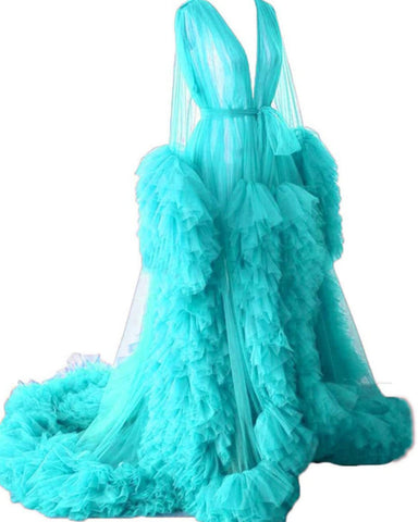 Falda larga de malla fina para maternidad, ropa de estudio fotográfico, bata sexy de mañana