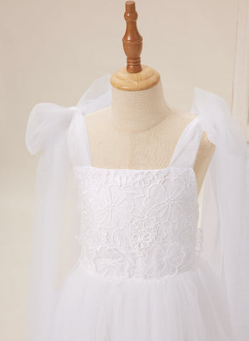 Vestido blanco de tul hasta los tobillos (2003227582) 