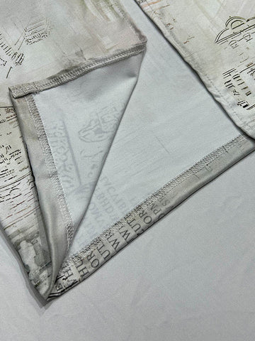 Vestidos largos de noche ajustados de manga larga con estampado, espalda con abertura, escote redondo y abertura lateral. 