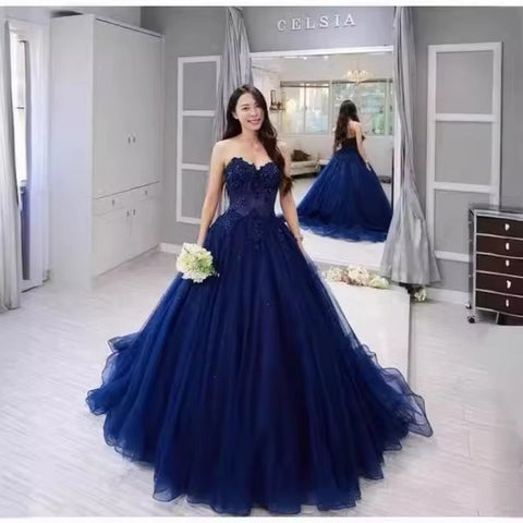 New Coming of Age Ceremony Evening Dress Lace Colorful Dress