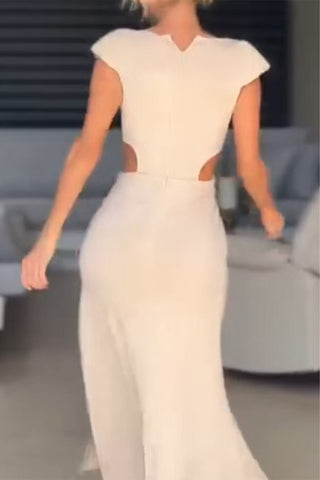 Robes de soirée sexy fendues, froncées, à col en V et à fleurs 