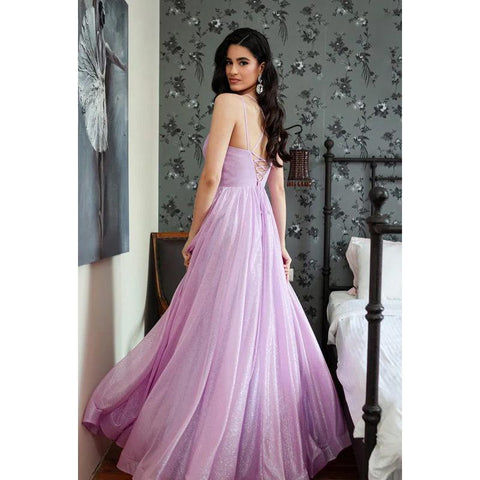 Robe de bal trapèze en tulle à bretelles spaghetti, col en V, simple et décontractée