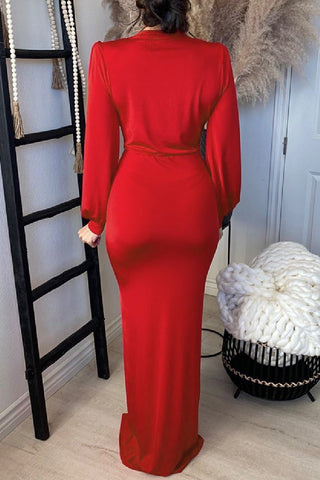 Vestidos de noche sexys, formales, lisos, con patchwork, abertura y escote en V. 