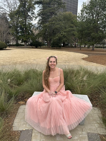 Classy Spaghetti Straps Pleated Tulle Green Midi Prom Dress A Line  Evening Dress Y8452