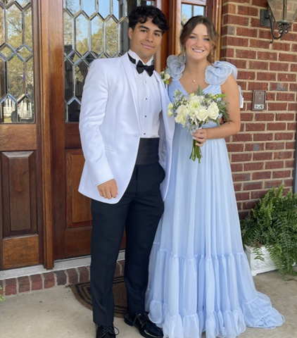 Robes de bal en mousseline de soie à volants, coupe trapèze, col en V, robes de demoiselle d'honneur longues, robes de soirée formelles dos nu Y3043