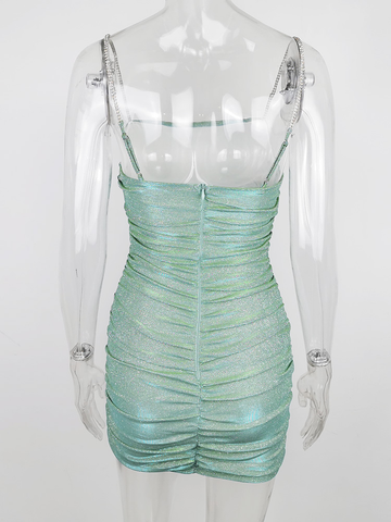 Vestido corto y brillante sexy para fiesta de bienvenida Y1908