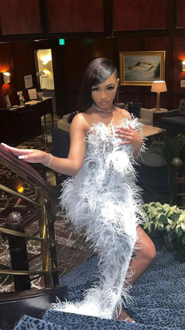 White Sexy Evening Dress Chic Prom Gown Y1877