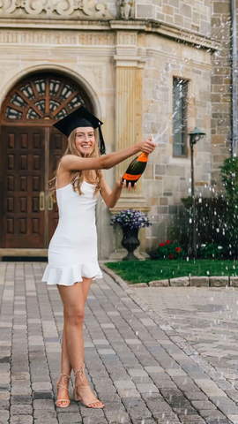 White Spaghetti Straps Graduation Dress White Homecoming Dress Y2986