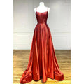 Vestido de fiesta para mujer con tirantes finos, cuentas y brillantes 