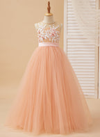 Vestido de gala/vestido de princesa de tul hasta el suelo 