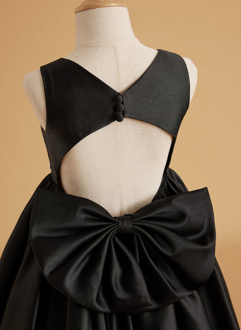 Robe de bal/robe de princesse en satin avec traîne pour demoiselle d'honneur 