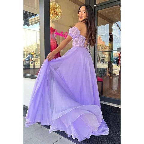 Sweetheart Strapless Lace Appliqued Long Prom Dress With Detachable Sleeves