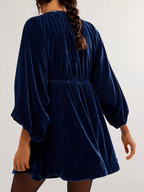 Robe courte en velours Portia 