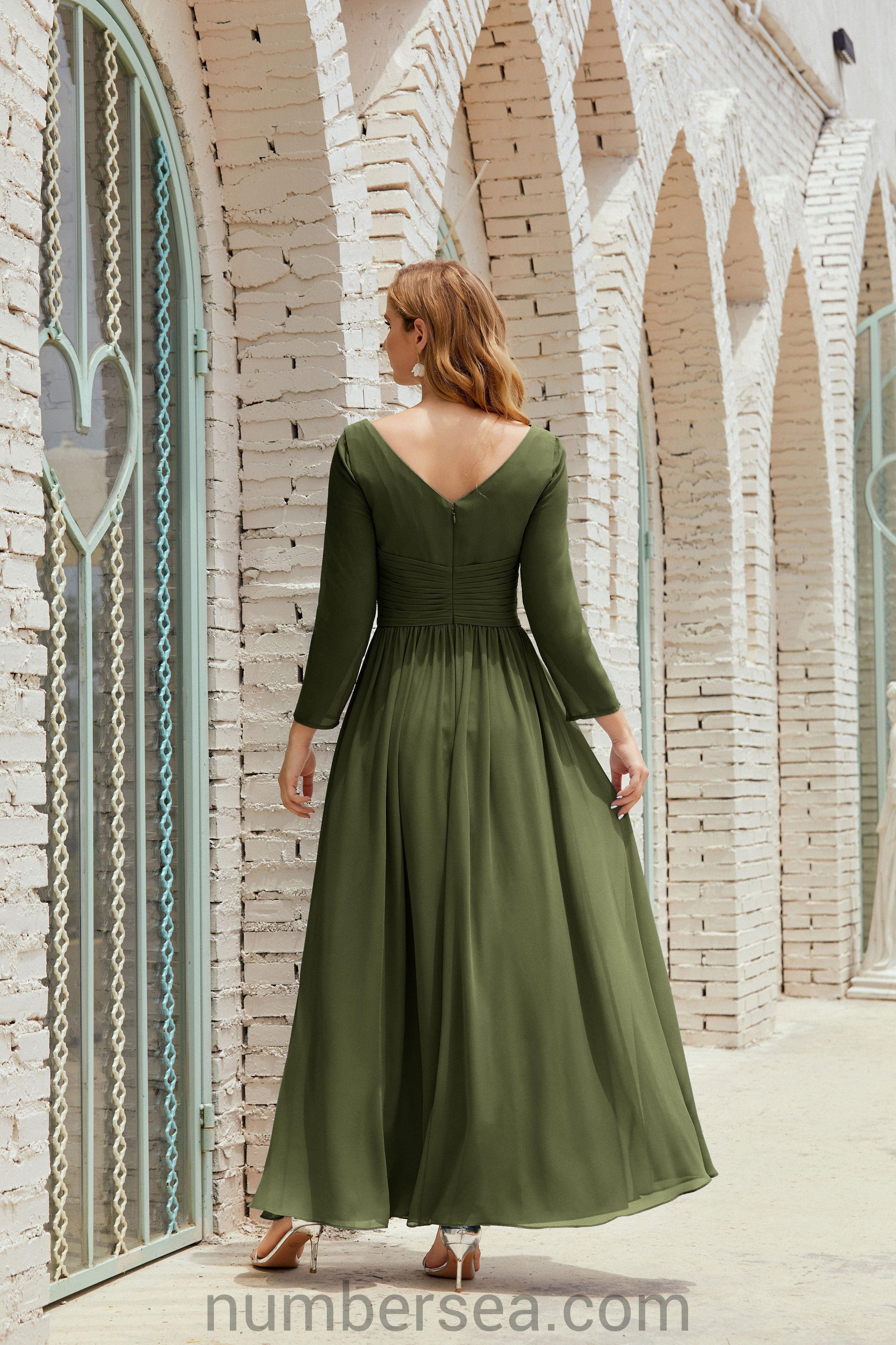 Baoleely Bridesmaid Dress Chiffon Formal Party Dress Evening Dress 28016