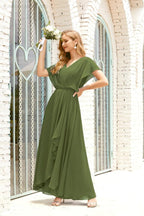 Vestido Baoleely para la madre de la novia, talla grande, escote en V, largo hasta el suelo, formal, para invitada de boda 28020